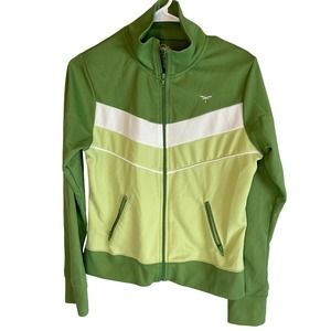Vintage Vanity Brand Green Zipper Lightweight Jacket - Women's Size Medium